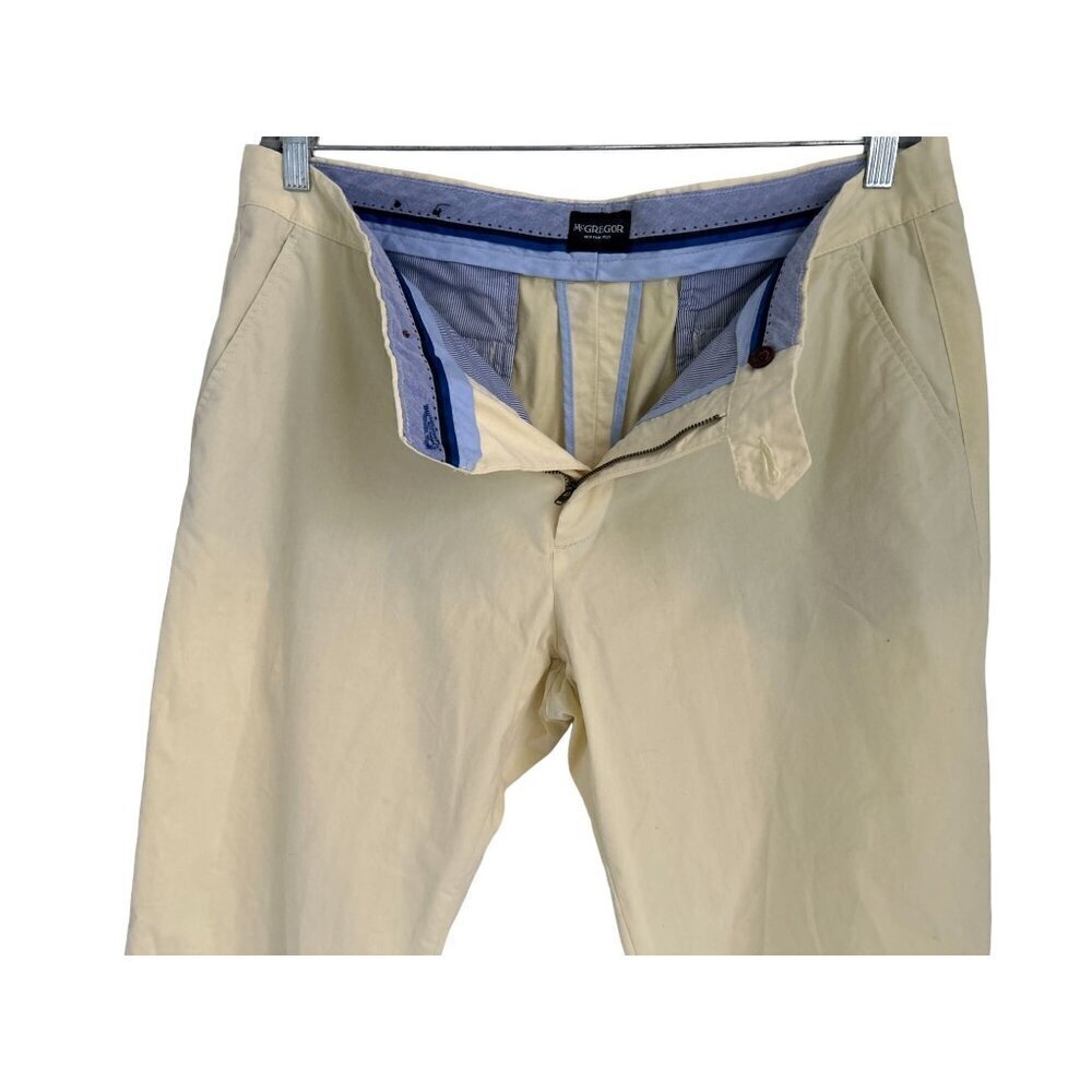McGregor Cotton Casual Pants Chino Khaki in Pale Yellow Size 36